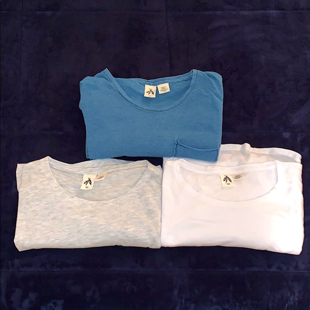 Three Urban Outfitters UO Scooped Hem Tee Shirts